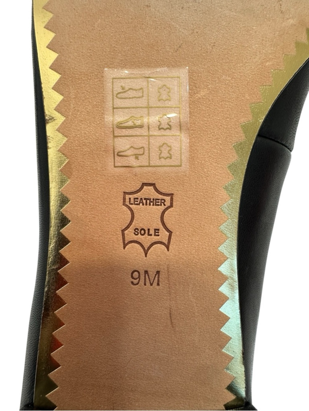 TORY BURCH Black Chelsea 25mm Ballet Flat Logo Heel Size 9 $268 Old Money - Picture 9 of 11